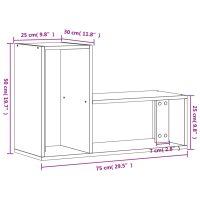 vidaXL Tv-bänkar 2 st 75x30x50 cm rökfärgad ek - Bild 12