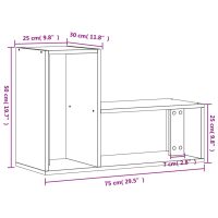 vidaXL Tv-skåp 2 st brun ek 75x30x50 cm konstruerat trä - Bild 12