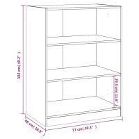 vidaXL Garderob vit 77x48x102 cm spånskiva - Bild 10