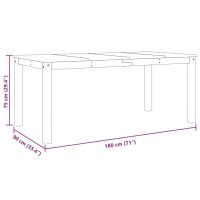 vidaXL Matbord Panama 180x90x75 cm massiv furu - Bild 8