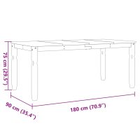 vidaXL Matbord Corona 180x90x75 cm massiv furu - Bild 8