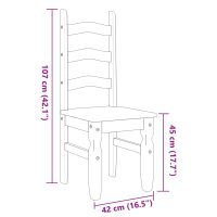 vidaXL Matstolar 2 st Corona 42x47x107 cm massiv furu - Bild 9