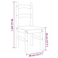 vidaXL Matstolar 2 st 40x46x99 cm massiv furu - Bild 9