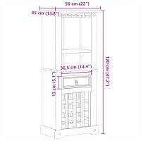 vidaXL Vinhylla Corona 56x35x120 cm massiv furu - Bild 9