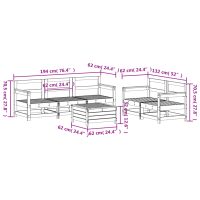 vidaXL Soffgrupp med dynor 6 delar impregnerad furu - Bild 9