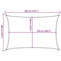 vidaXL Solsegel 160 g/m² rektangulär ljusgrå 2x3 m HDPE - Bild 10