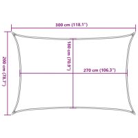 vidaXL Solsegel 160 g/m² rektangulär sand 2x3 m HDPE - Bild 10