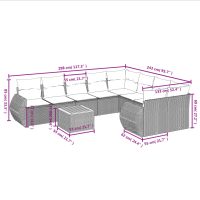 vidaXL Loungegrupp 10 delar med svarta dynor konstrotting - Bild 3