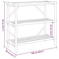 vidaXL Bokhylla 3 hyllplan 100x40x90 cm bambu - Bild 8