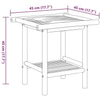 vidaXL Soffbord 45x45x45 cm bambu - Bild 8