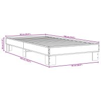 vidaXL Sängram sonoma-ek 90x190 cm konstruerat trä och metall - Bild 9