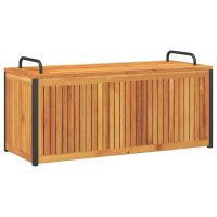 vidaXL Dynbox för trädgården 110x45x42/53 cm massiv akacia och stål - Bild 2