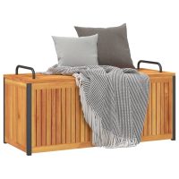 vidaXL Dynbox för trädgården 110x45x42/53 cm massiv akacia och stål - Bild 4