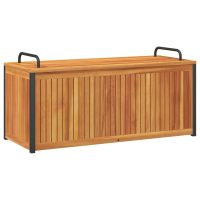 vidaXL Dynbox för trädgården 110x45x42/53 cm massiv akacia och stål - Bild 7