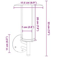 vidaXL Utomhusvägglampa svart rostfritt stål - Bild 7