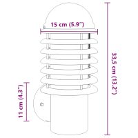 vidaXL Utomhusvägglampa svart rostfritt stål - Bild 7