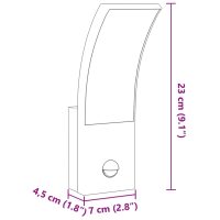 vidaXL Utomhusvägglampa LED med sensor vit gjuten aluminium - Bild 9