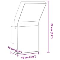 vidaXL Utomhusvägglampor med sensorer 2 st svart gjuten aluminium - Bild 9