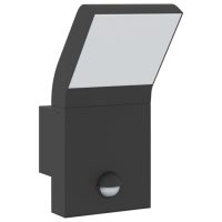 vidaXL Utomhusvägglampa LED med sensor svart gjuten aluminium - Bild 4