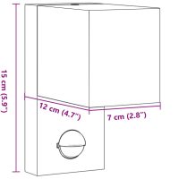 vidaXL Utomhusvägglampor med sensorer svart gjuten aluminium - Bild 7