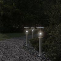 vidaXL Utomhusgolvlampa silver 60 cm rostfritt stål - Bild 3