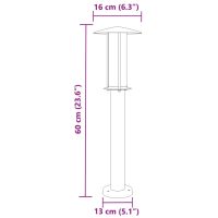 vidaXL Utomhusgolvlampor 3 st silver 60 cm rostfritt stål - Bild 7