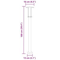 vidaXL Utomhusgolvlampor 3 st silver 100 cm rostfritt stål - Bild 7