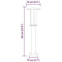 vidaXL Utomhusgolvlampor 3 st svart 60 cm rostfritt stål - Bild 7