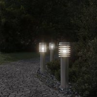 vidaXL Utomhusgolvlampa silver 60 cm rostfritt stål - Bild 3