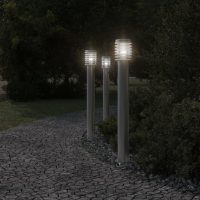 vidaXL Utomhusgolvlampa silver 110 cm rostfritt stål - Bild 3