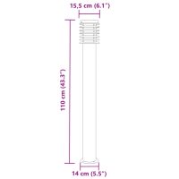 vidaXL Utomhusgolvlampa silver 110 cm rostfritt stål - Bild 7