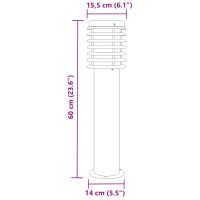 vidaXL Utomhusgolvlampor 3 st svart 60 cm rostfritt stål - Bild 7