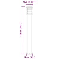 vidaXL Utomhusgolvlampa svart 110 cm rostfritt stål - Bild 7