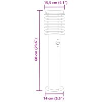 vidaXL Utomhusgolvlampa med sensor silver 60 cm rostfritt stål - Bild 7