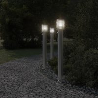 vidaXL Utomhusgolvlampa med sensor silver 110 cm rostfritt stål - Bild 3