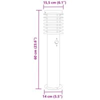 vidaXL Utomhusgolvlampor med sensorer 3 st svart 60 cm rostfritt stål - Bild 7