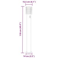 vidaXL Utomhusgolvlampor med sensorer 3 st svart 110cm rostfritt stål - Bild 7