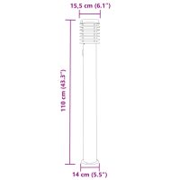 vidaXL Utomhusgolvlampa med eluttag svart 110 cm rostfritt stål - Bild 7