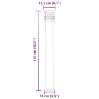 vidaXL Utomhusgolvlampor med eluttag 3 st svart 110 cm rostfritt stål - Bild 7