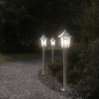 vidaXL Utomhusgolvlampa silver 80 cm rostfritt stål - Bild 3