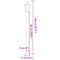 vidaXL Utomhusgolvlampor 3 st silver 120 cm rostfritt stål - Bild 7