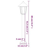 vidaXL Utomhusgolvlampa svart 80 cm rostfritt stål - Bild 7