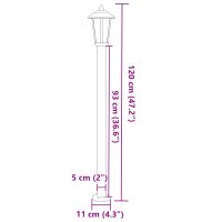 vidaXL Utomhusgolvlampa svart 120 cm rostfritt stål - Bild 7