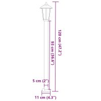 vidaXL Utomhusgolvlampor 3 st svart 120 cm rostfritt stål - Bild 7