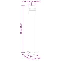 vidaXL Utomhusgolvlampor 3st svart 80 cm aluminium - Bild 7