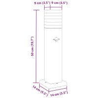 vidaXL Utomhusgolvlampa med sensor svart 50 cm aluminium - Bild 7