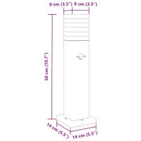 vidaXL Utomhusgolvlampor med sensorer 3st svart 50 cm aluminium - Bild 7