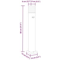 vidaXL Utomhusgolvlampa med sensor svart 80 cm aluminium - Bild 7