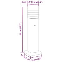 vidaXL Utomhusgolvlampa med eluttag svart 50 cm aluminium - Bild 7