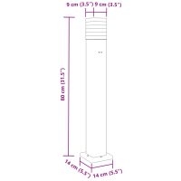 vidaXL Utomhusgolvlampa med eluttag svart 80 cm aluminium - Bild 7